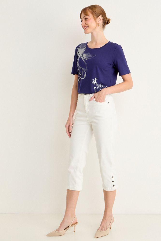 Polera Estampada Azul Ma Griffe 14602225055104-4