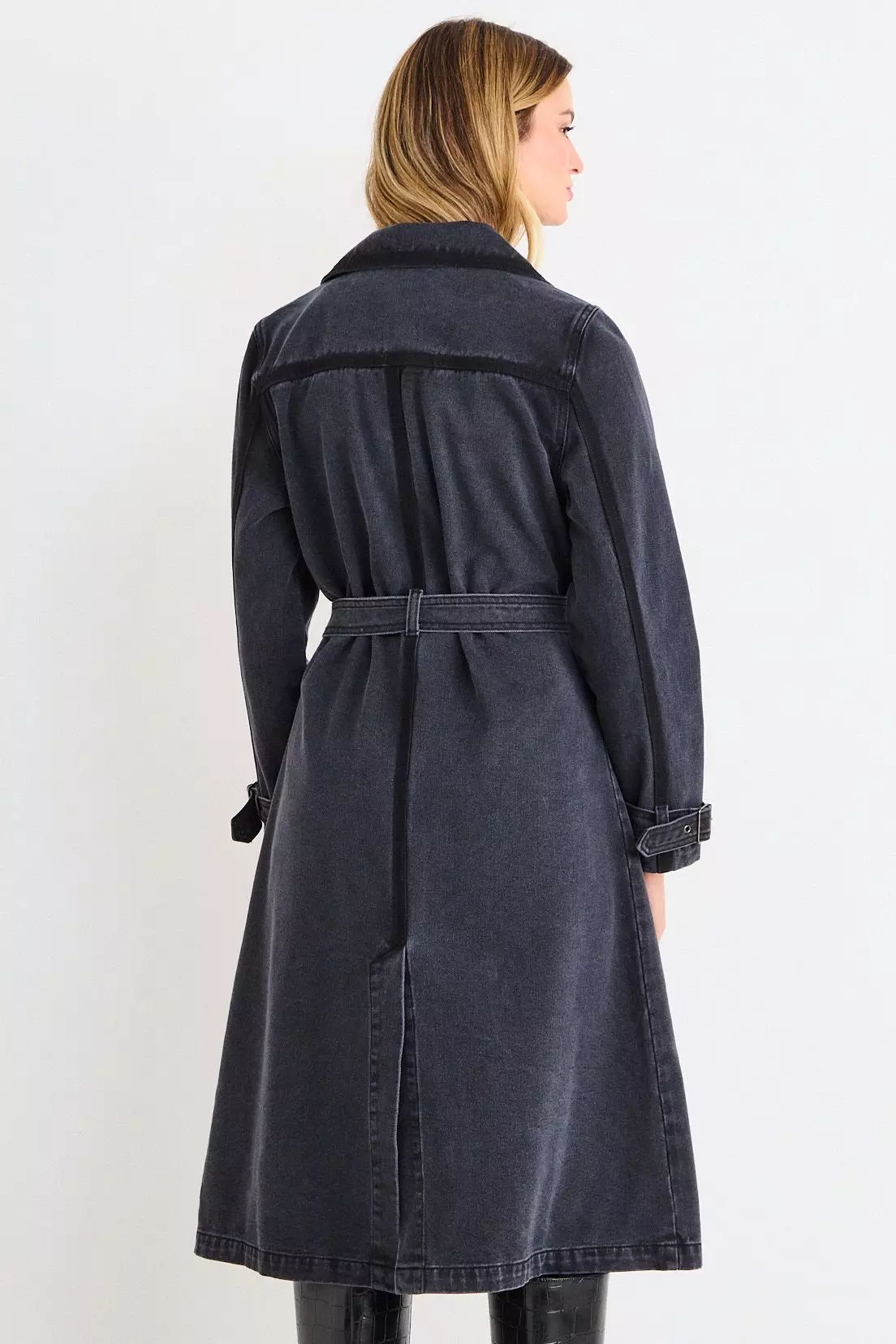 Trench Denim Liso Negro Ash 17407226002102-3