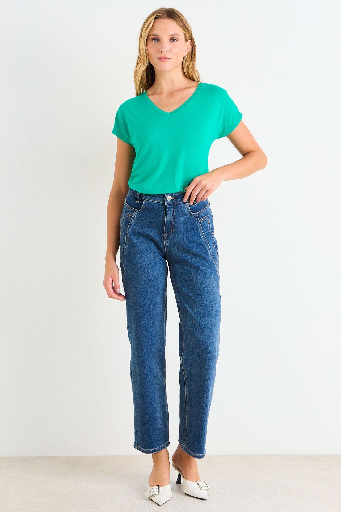 Polera Manga Corta Lisa Verde Cata Ash 14204225094217-3