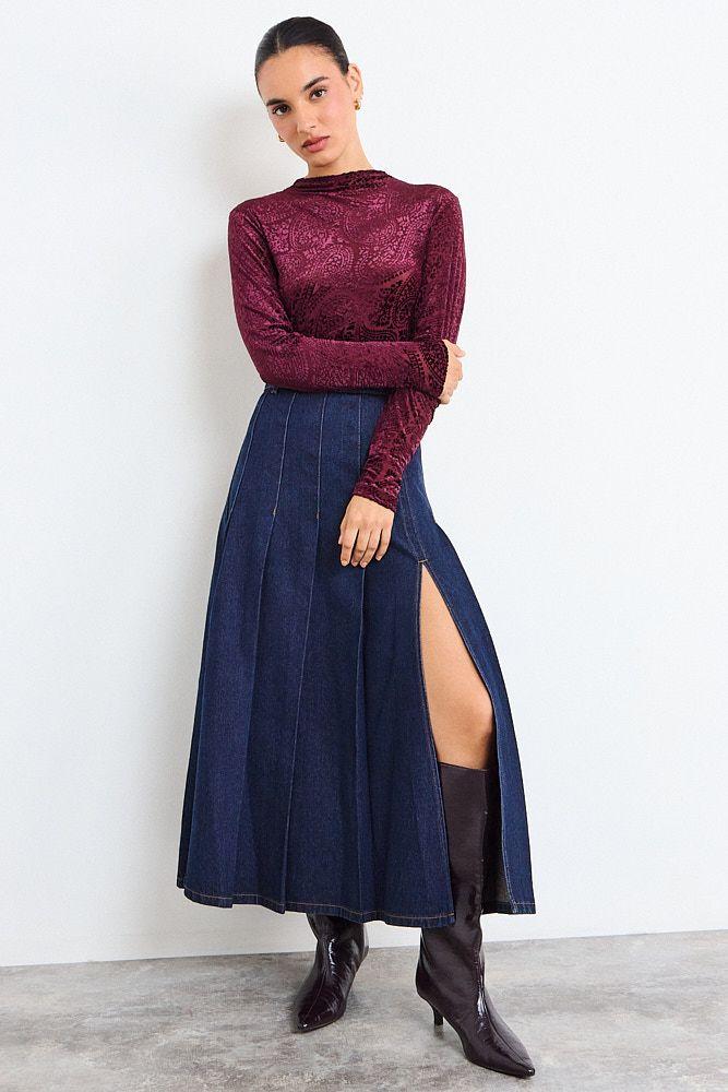 Falda Denim Azul iO 12820126002104-0
