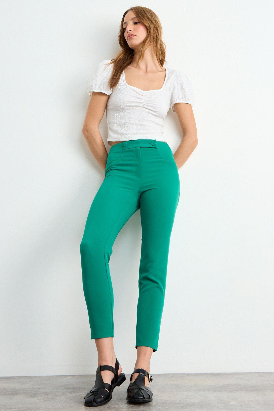Pantalon Liso Verde Oliva iO 11020126052107-0