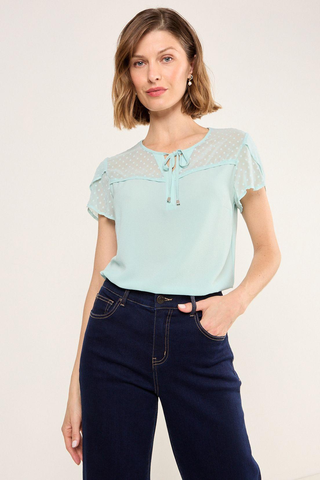 Blusa Lisa Verde Ma Griffe 14004225034117-1