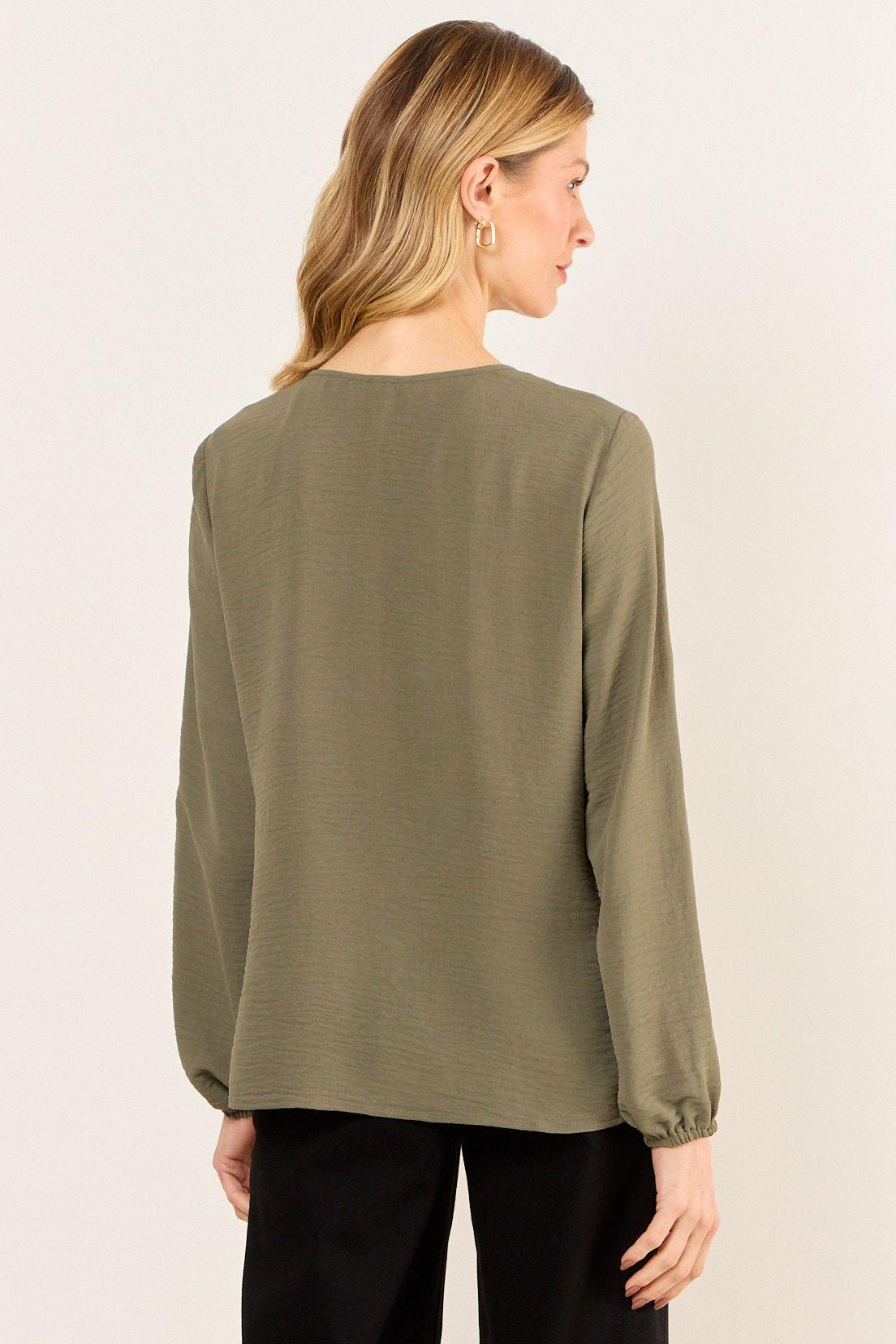 Blusa Escote Redondo Verde Oliva Ma Griffe 14002226002107-2