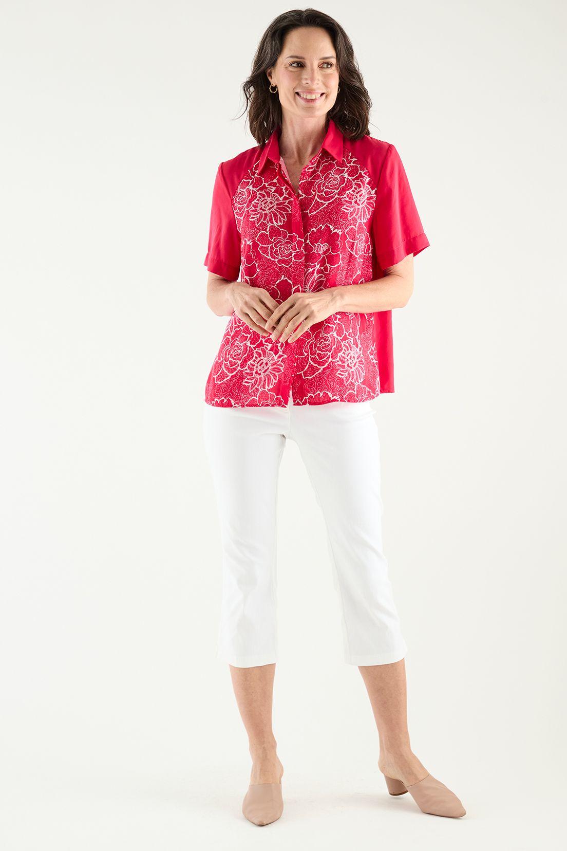 Blusa Camisera Estampada fucsia Ma Griffe 14102125050116-4