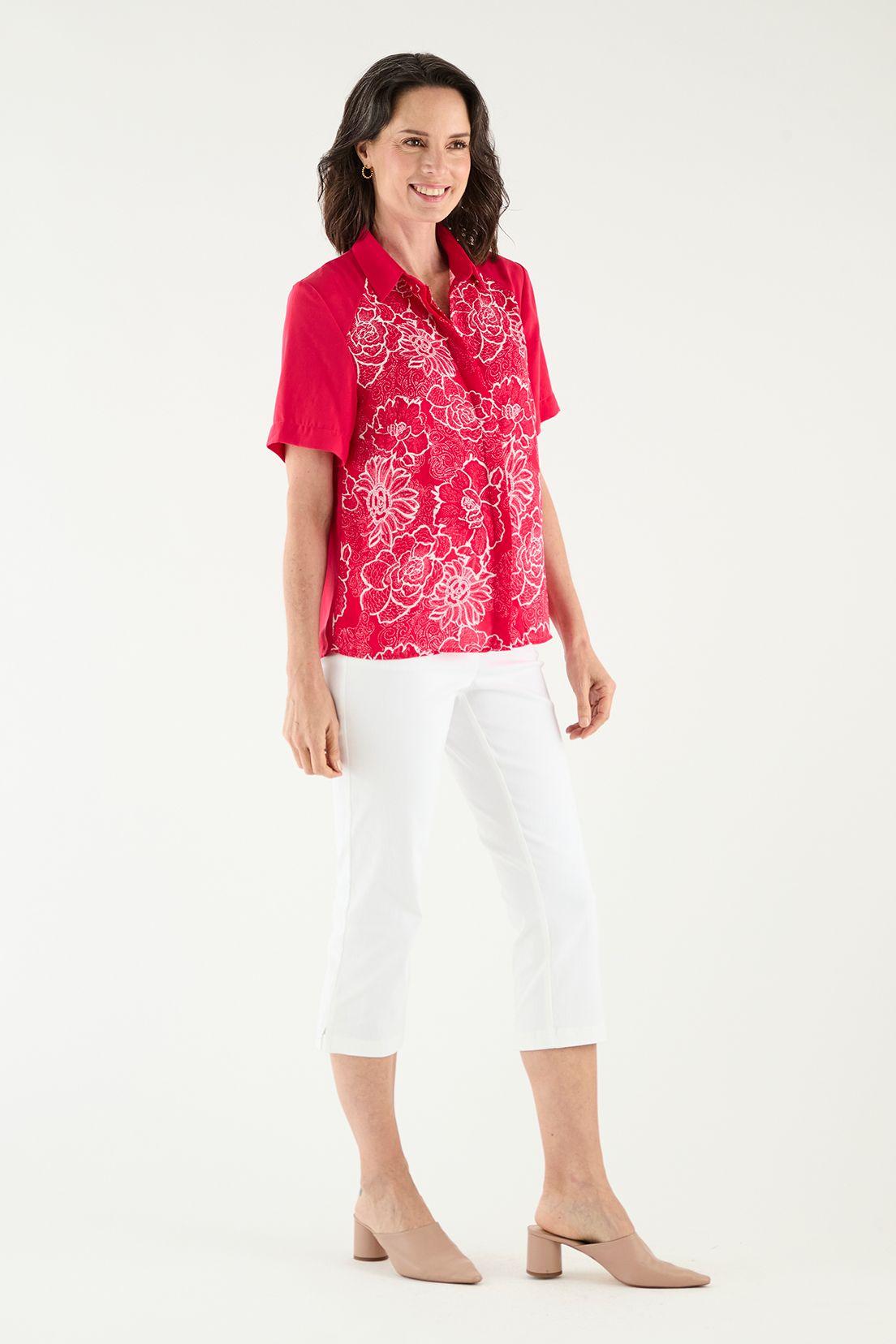 Blusa Camisera Estampada fucsia Ma Griffe 14102125050116-3