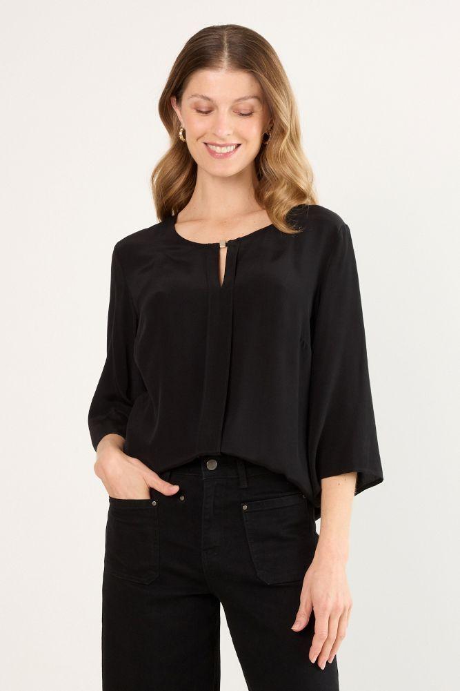 Blusas Manga Larga Negro Ma Griffe 14002225002102-0