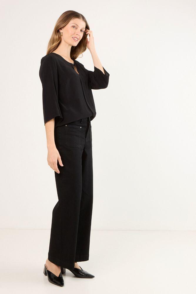 Blusas Manga Larga Negro Ma Griffe 14002225002102-4