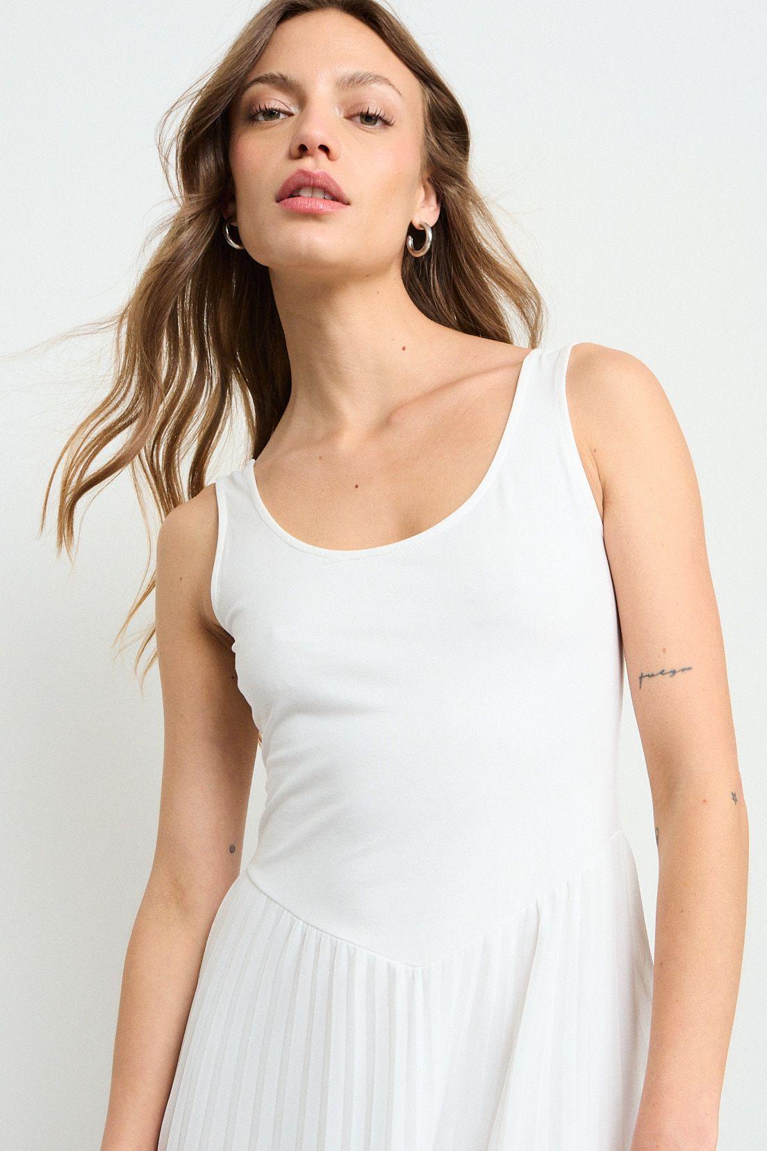 Vestido Liso Largo Crudo iO 13420225052105-2