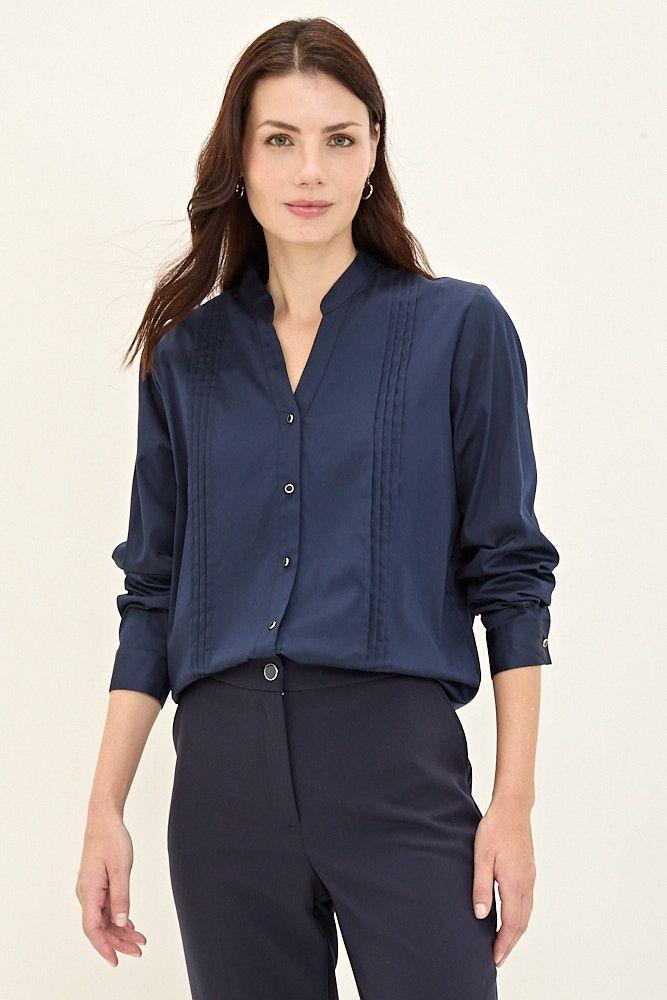Blusa Popelina Azul Ma Griffe 14002125061104-0