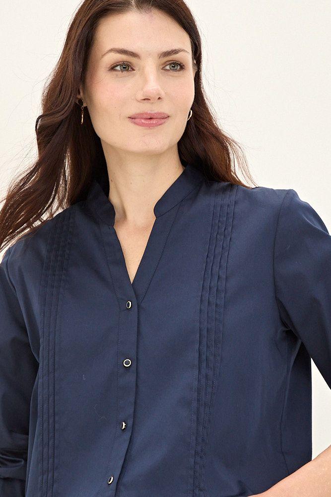 Blusa Popelina Azul Ma Griffe 14002125061104-1