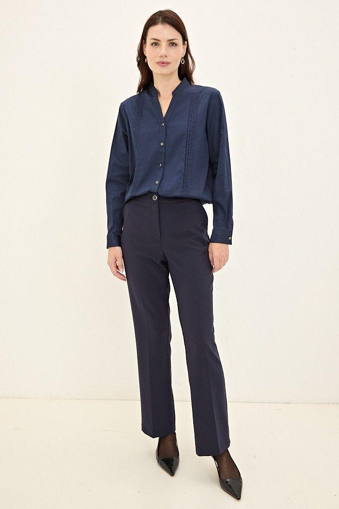 Blusa Popelina Azul Ma Griffe 14002125061104-3