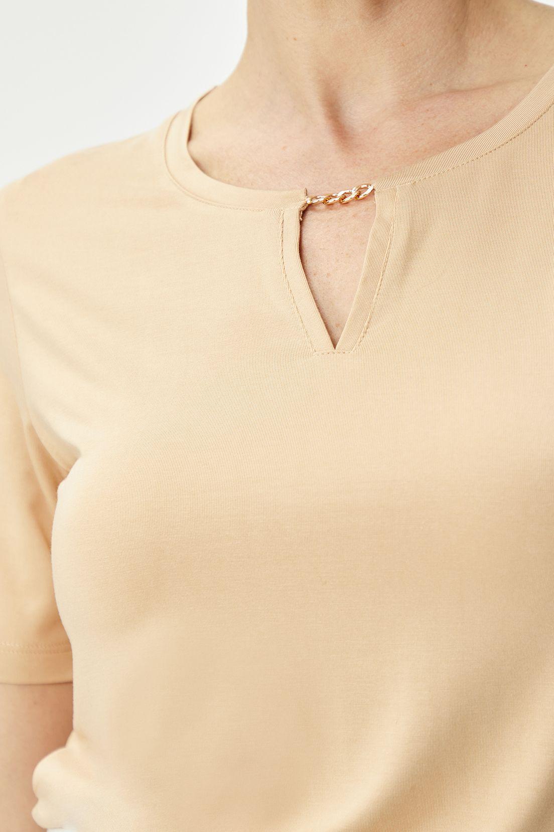 Polera Aplicación Escote Beige Ma Griffe 14202224058106-1