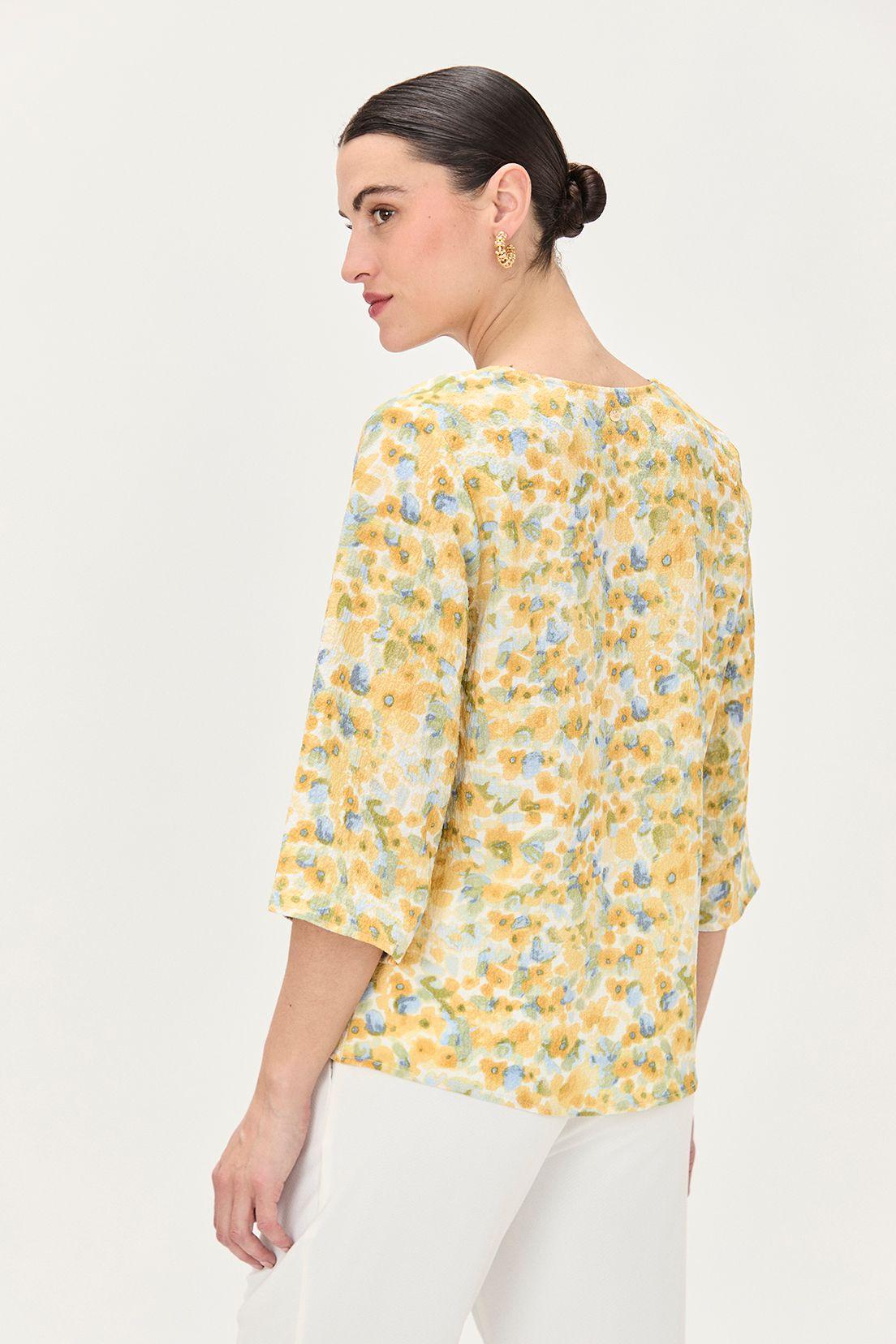 Blusa Estampada Manga Kimono Crudo Ma Griffe 14102224063105-3