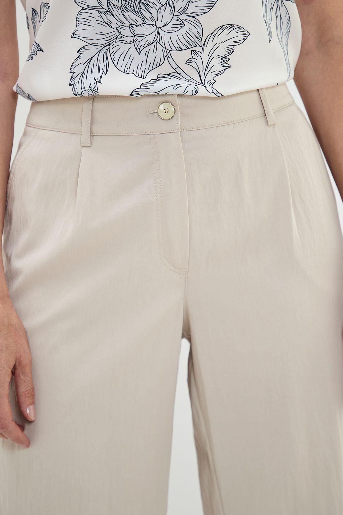 Pantalon Wide Con Pinzas Beige Ma Griffe 11002125001106-2