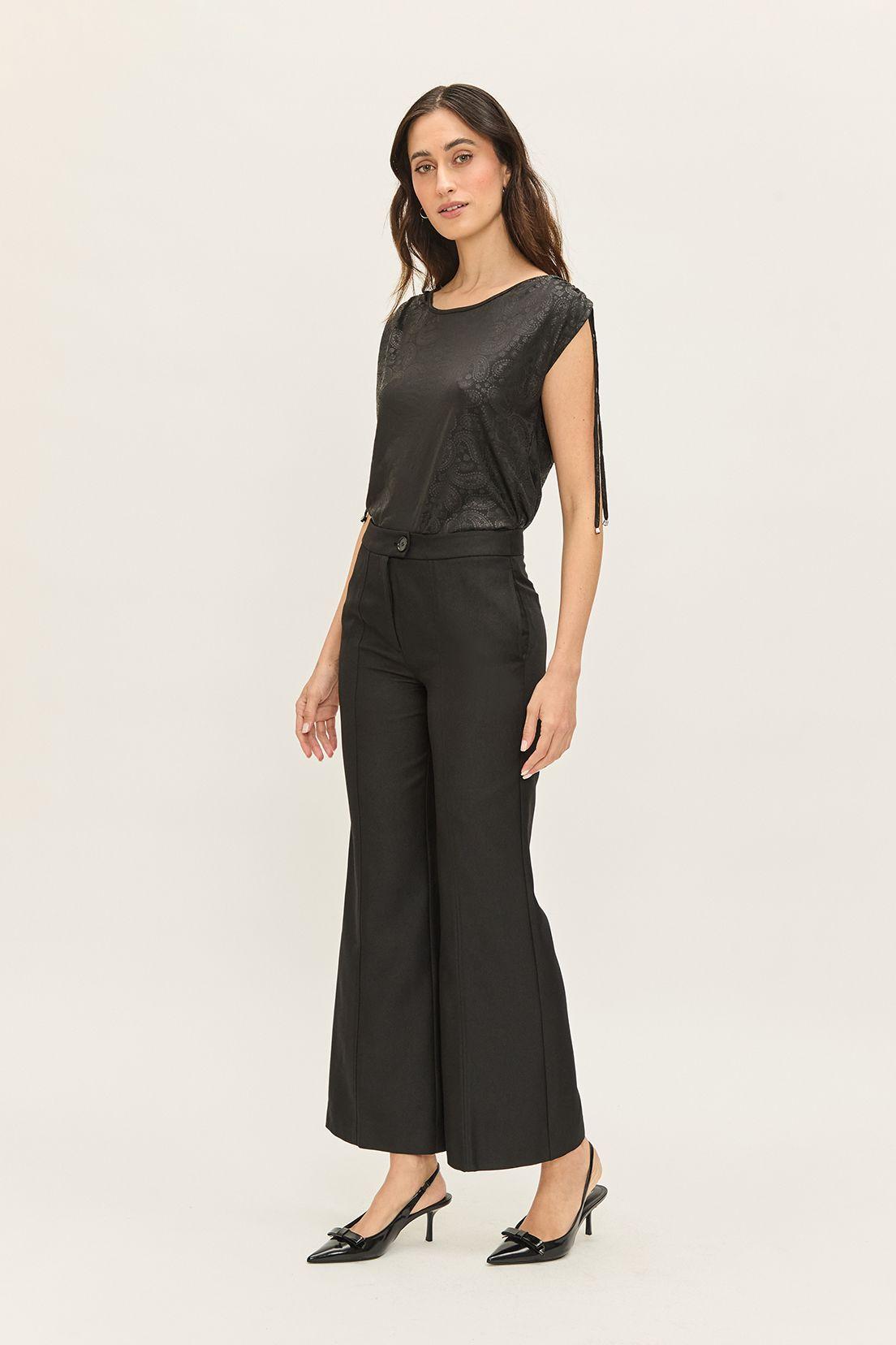 Pantalon Liso Flare Negro Ash 11007224059102-2