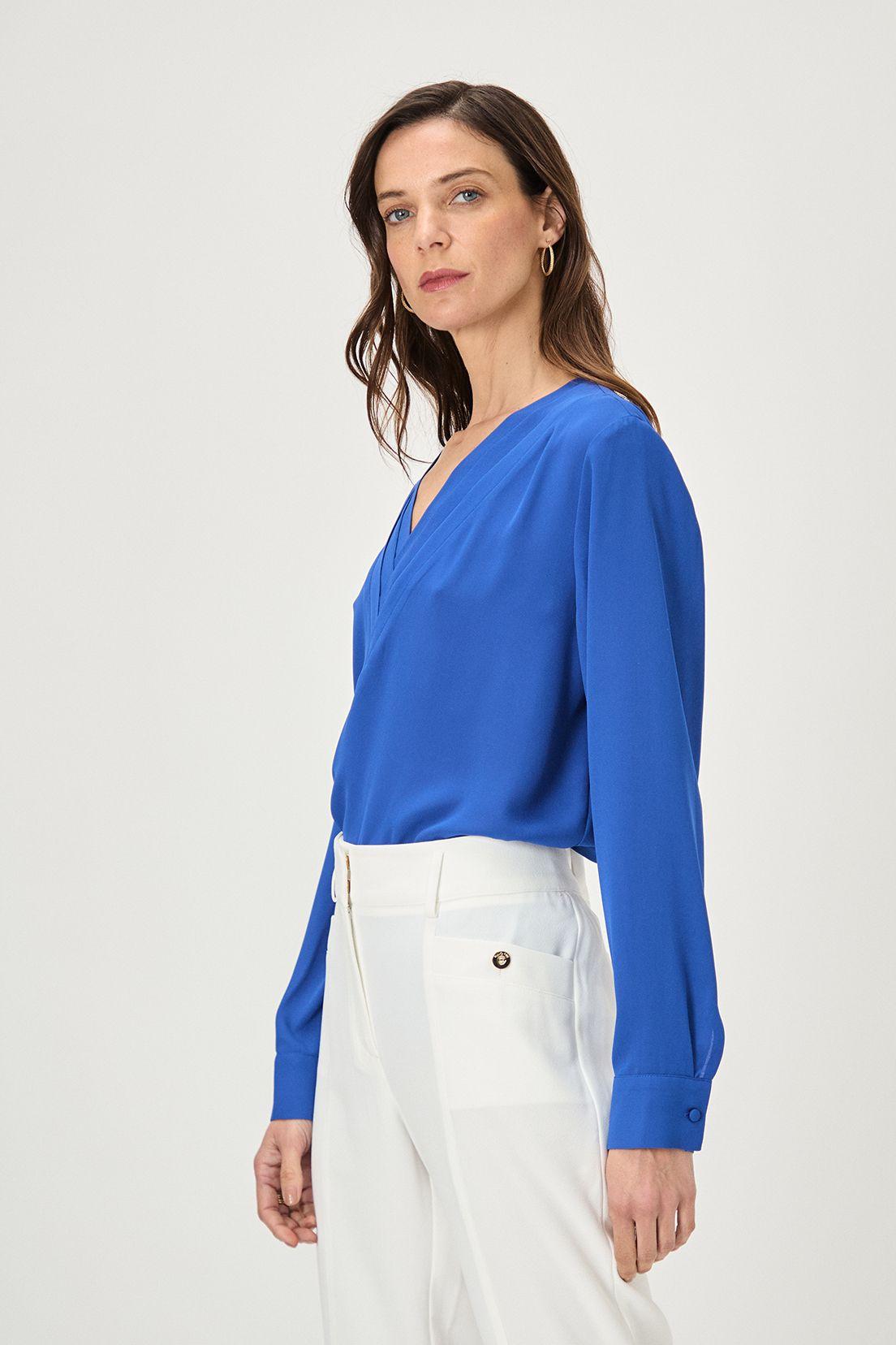 Blusa Lisa Azul Ma Griffe 14004224005134-2
