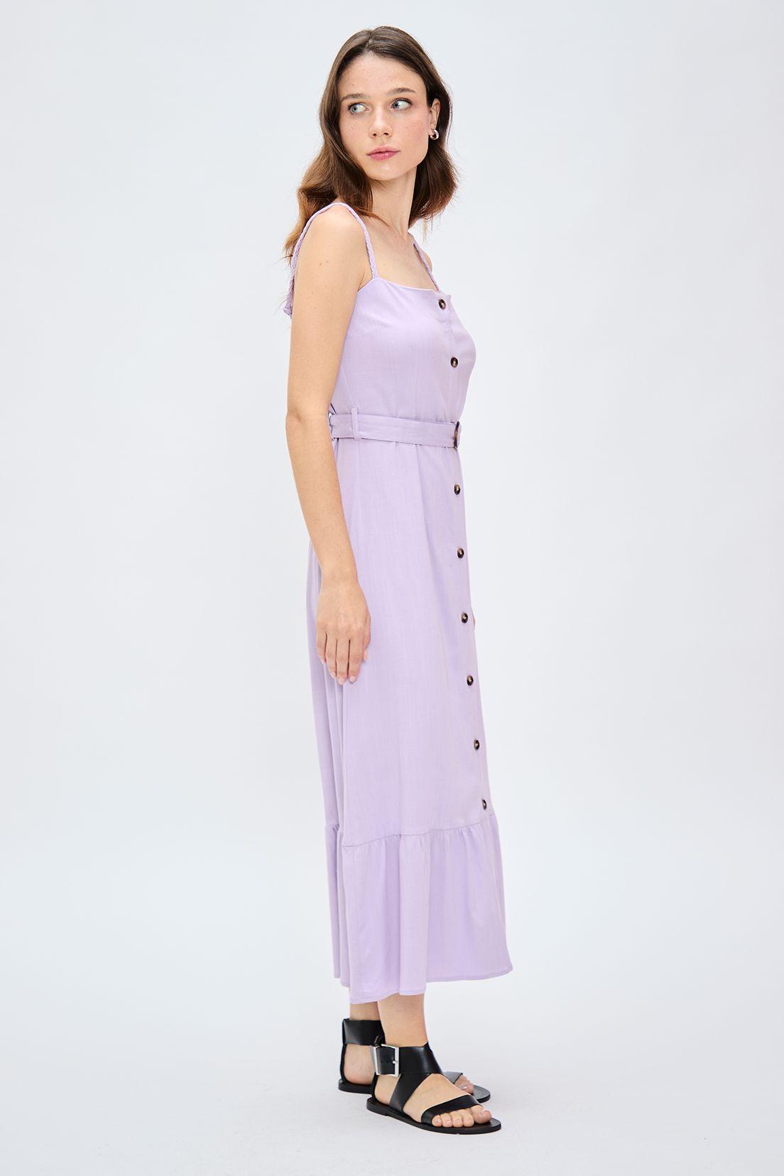 Vestido Largo Liso Lila iO 13404224002211-3