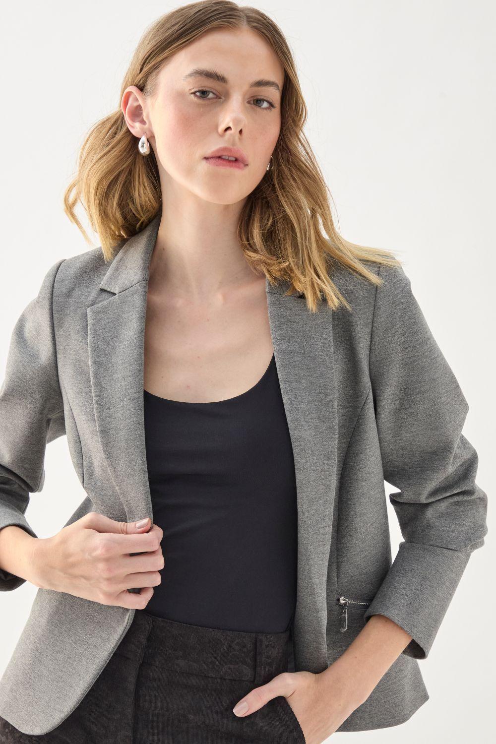 Blazer Liso Gris 16007125091113-3