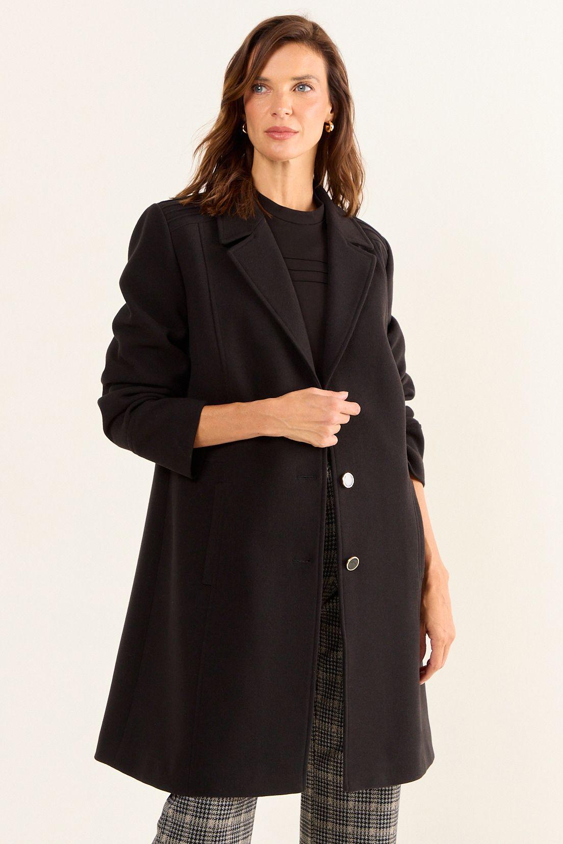 Chaqueton Liso Negro Ma Griffe 17202126054102-0
