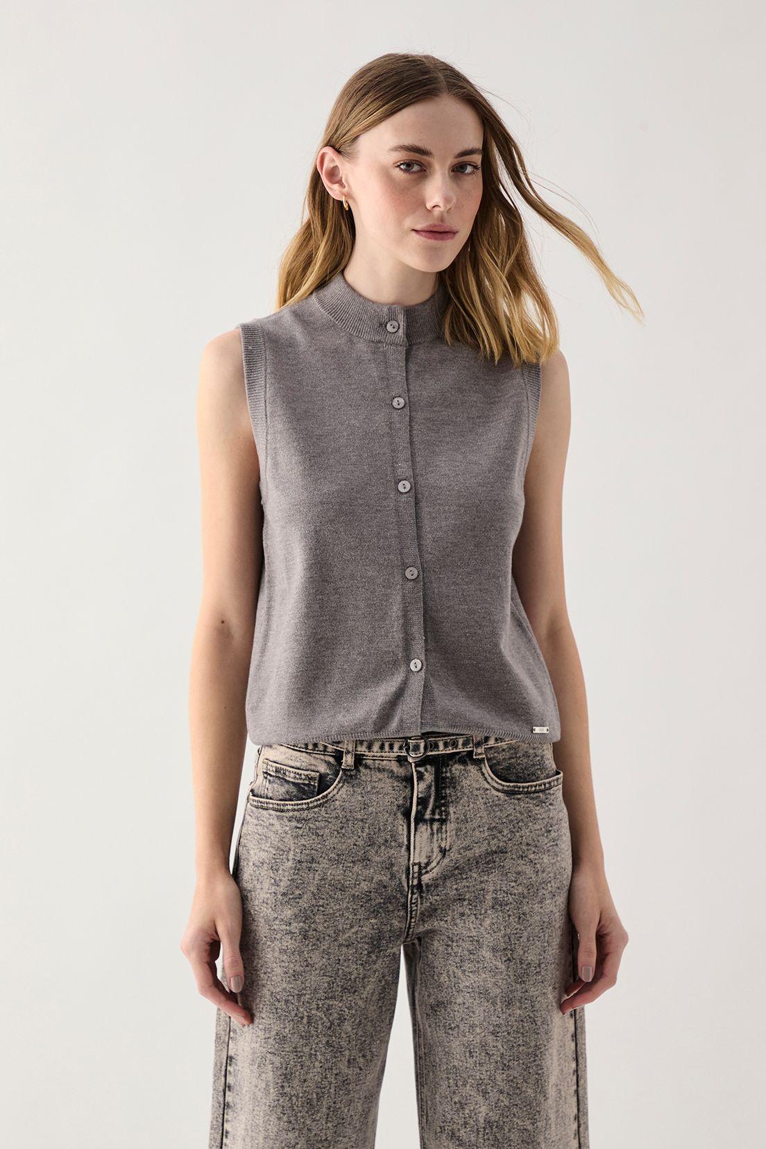 Chaleco Liso Gris 18007125001163-4