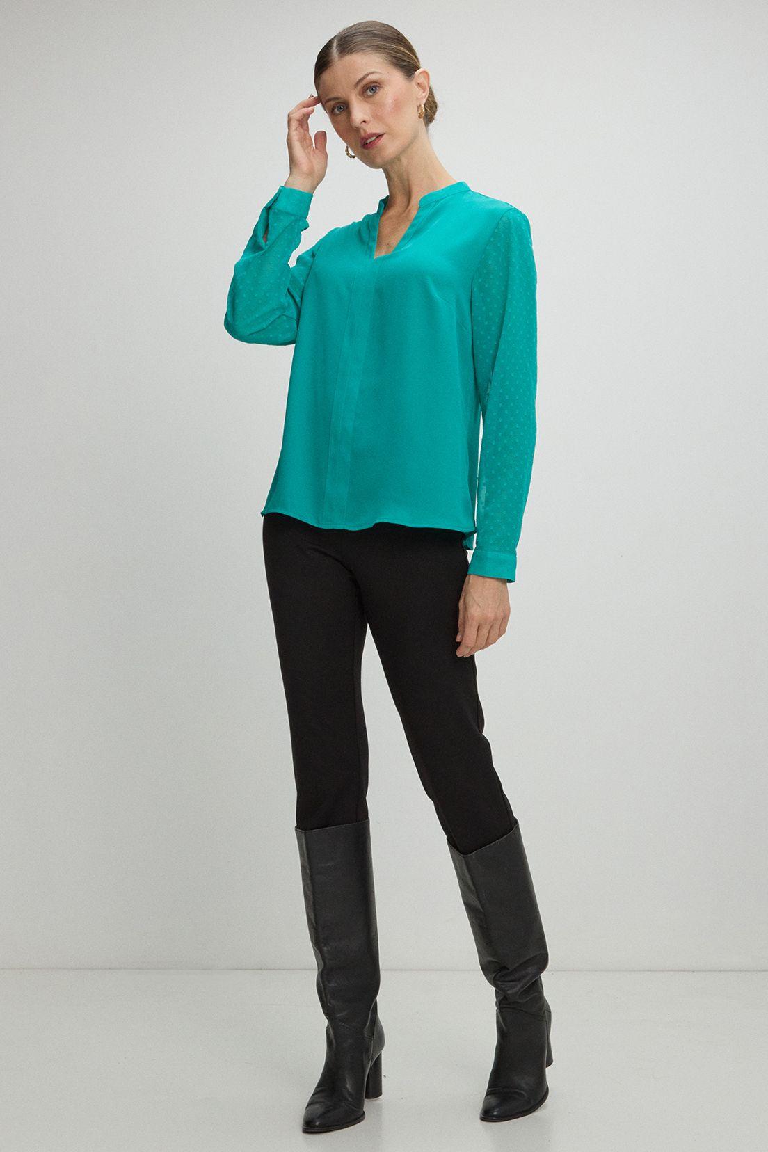 Blusas Manga Larga Verde Ma Griffe 14002225051217-4