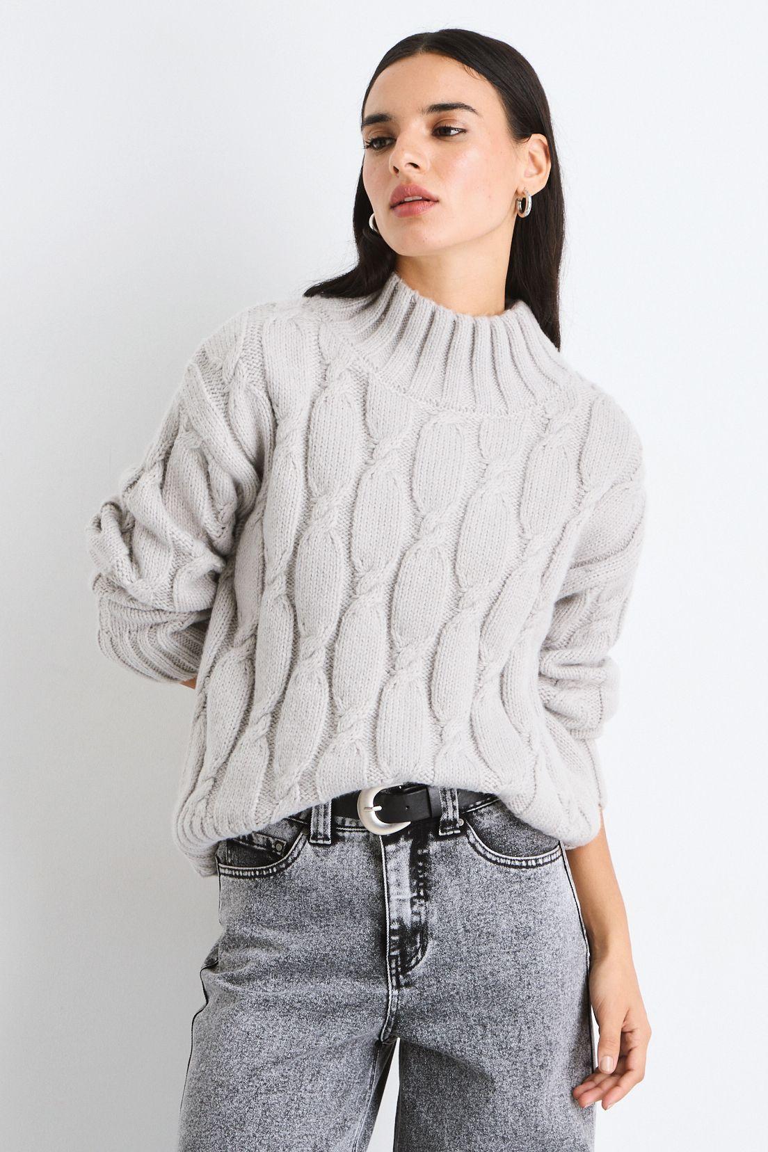 Sweater Liso Gris 18120125023113-0