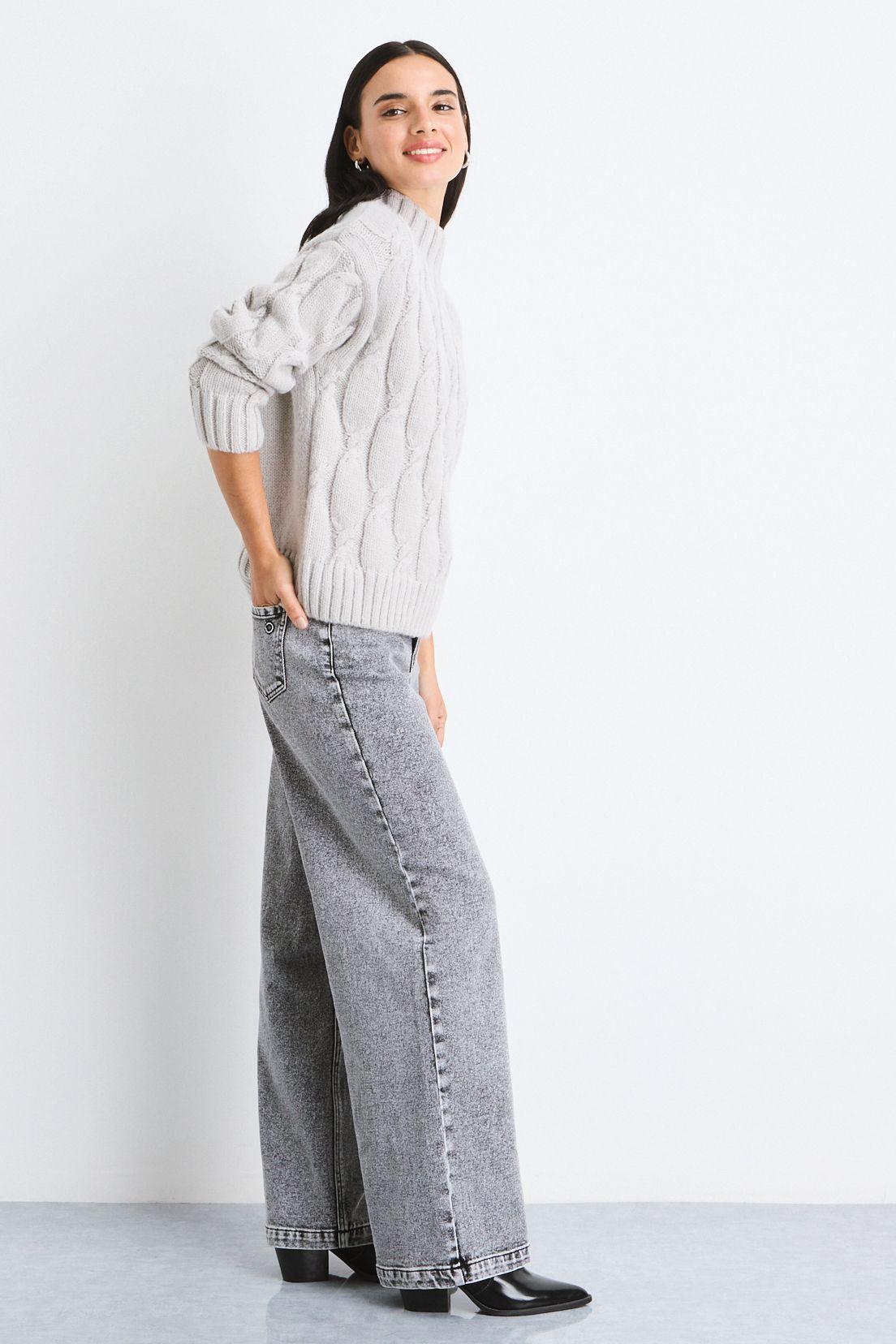 Sweater Liso Gris 18120125023113-2