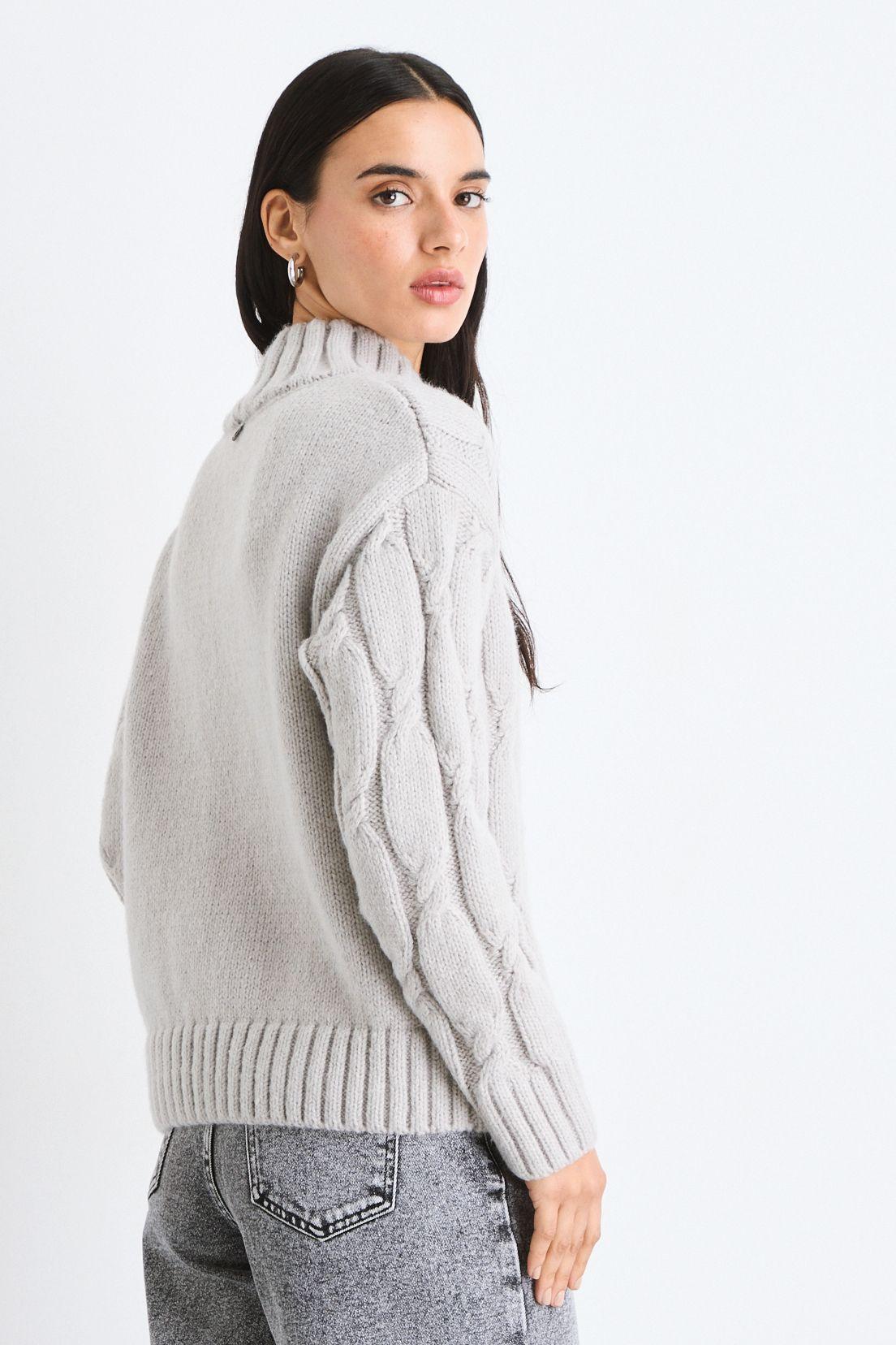 Sweater Liso Gris 18120125023113-3