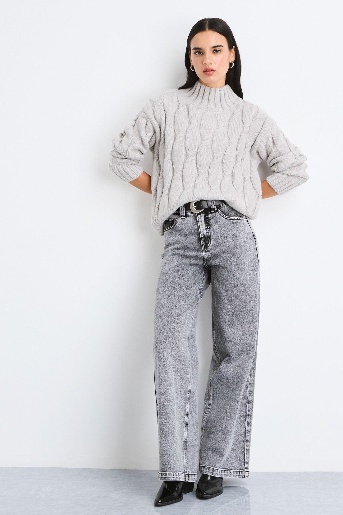 Sweater Liso Gris 18120125023113-4