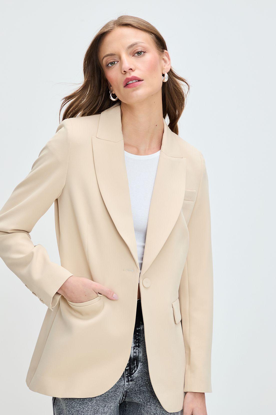 Blazer Liso Beige 16020125012106-0