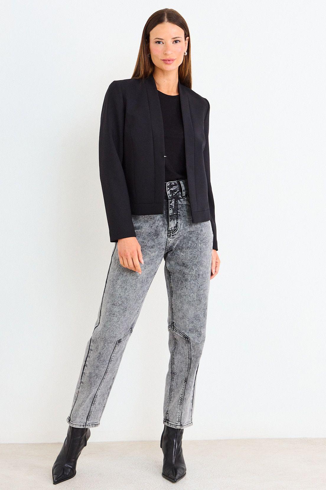Blazer Liso Sin Solapa Negro Ash 16007126059102-3