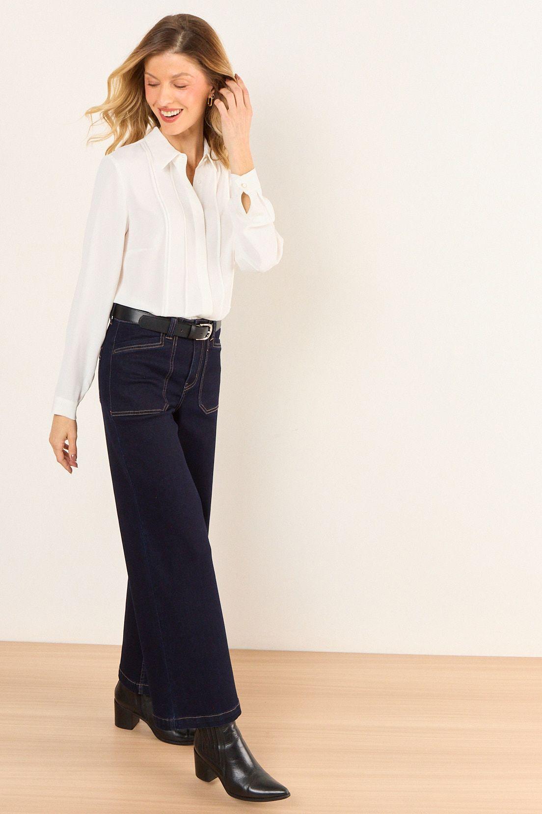 Blusa Camisera Alforzas Crudo Ma Griffe 14002226050105-4