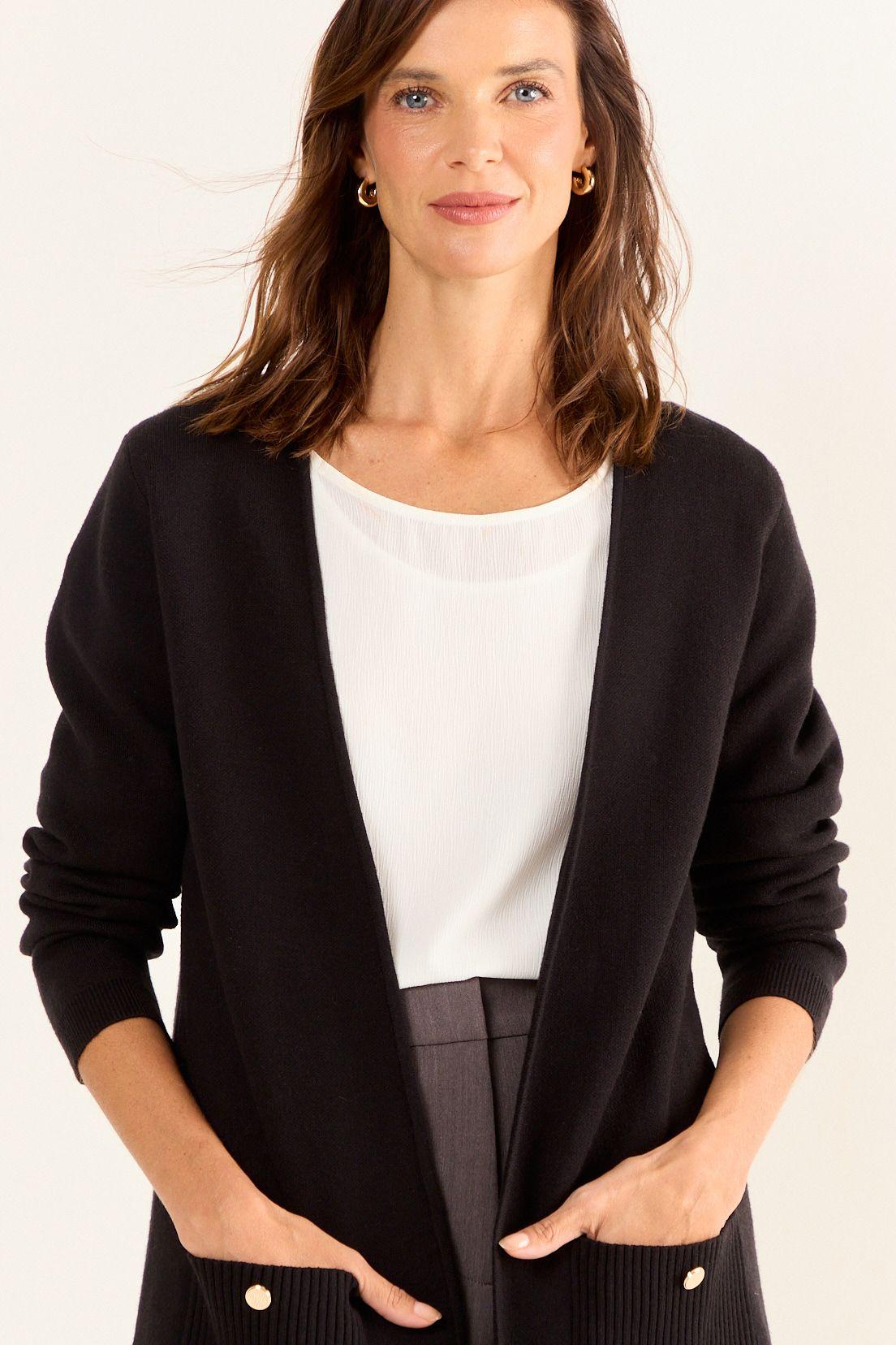 Chaleco Liso Negro Ma Griffe 18002126055102-1