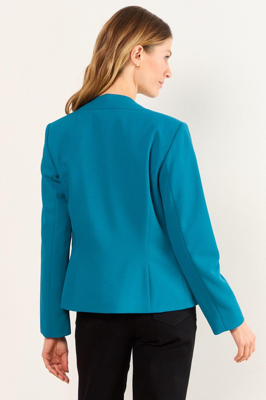 Blazer Liso Y Bolsillos Con Tapa Petroleo Ma Griffe 16002226002537-2