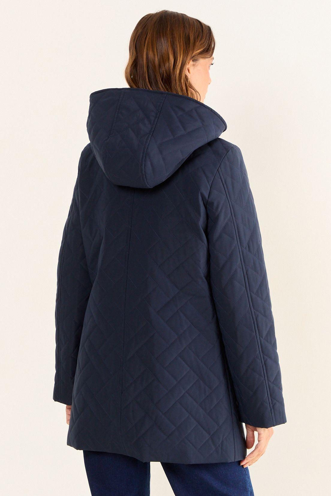 Parka Con Gorro Y Cierre Azul Ma Griffe 17602126002104-3