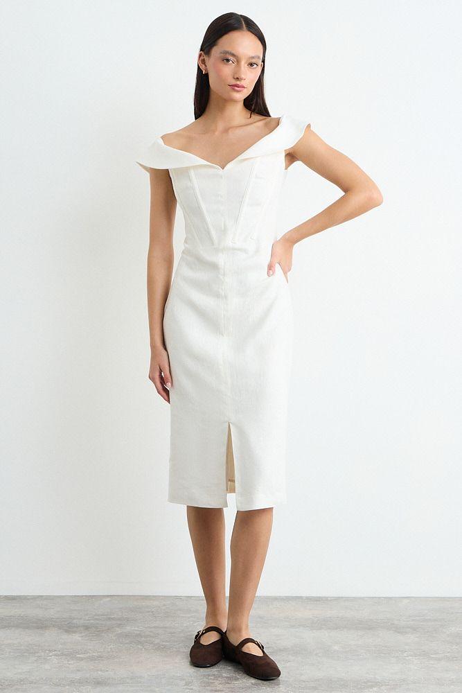 Vestido Liso Largo Crudo iO 13420225053105-2