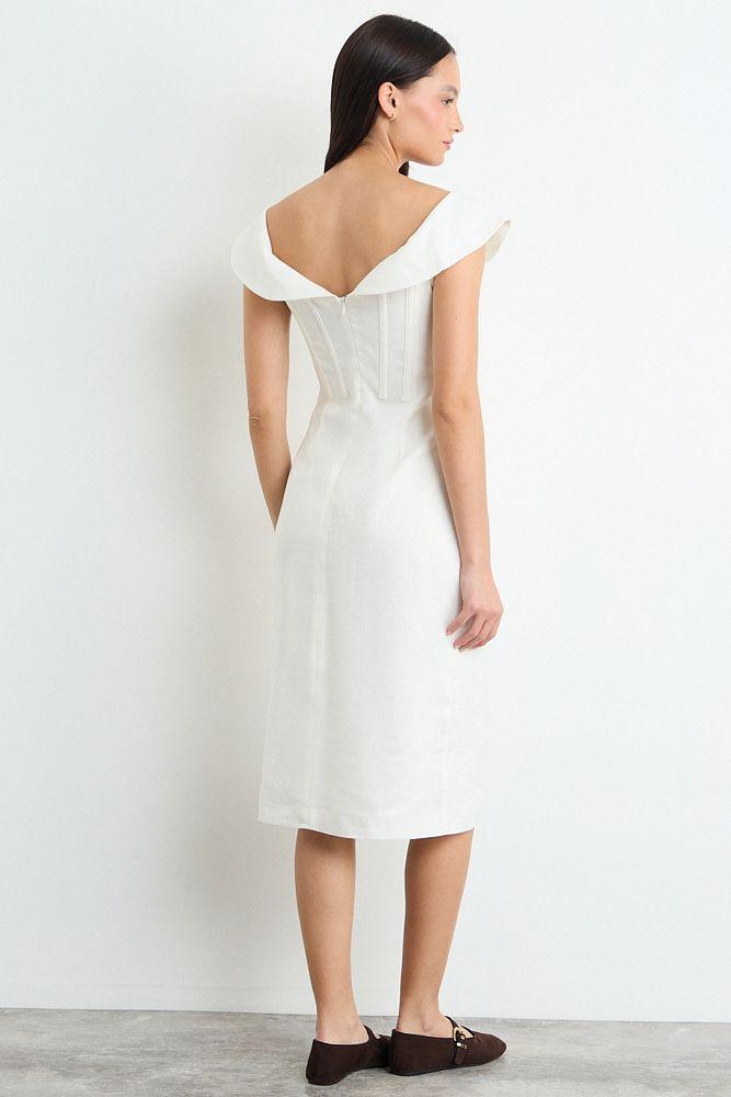 Vestido Liso Largo Crudo iO 13420225053105-3