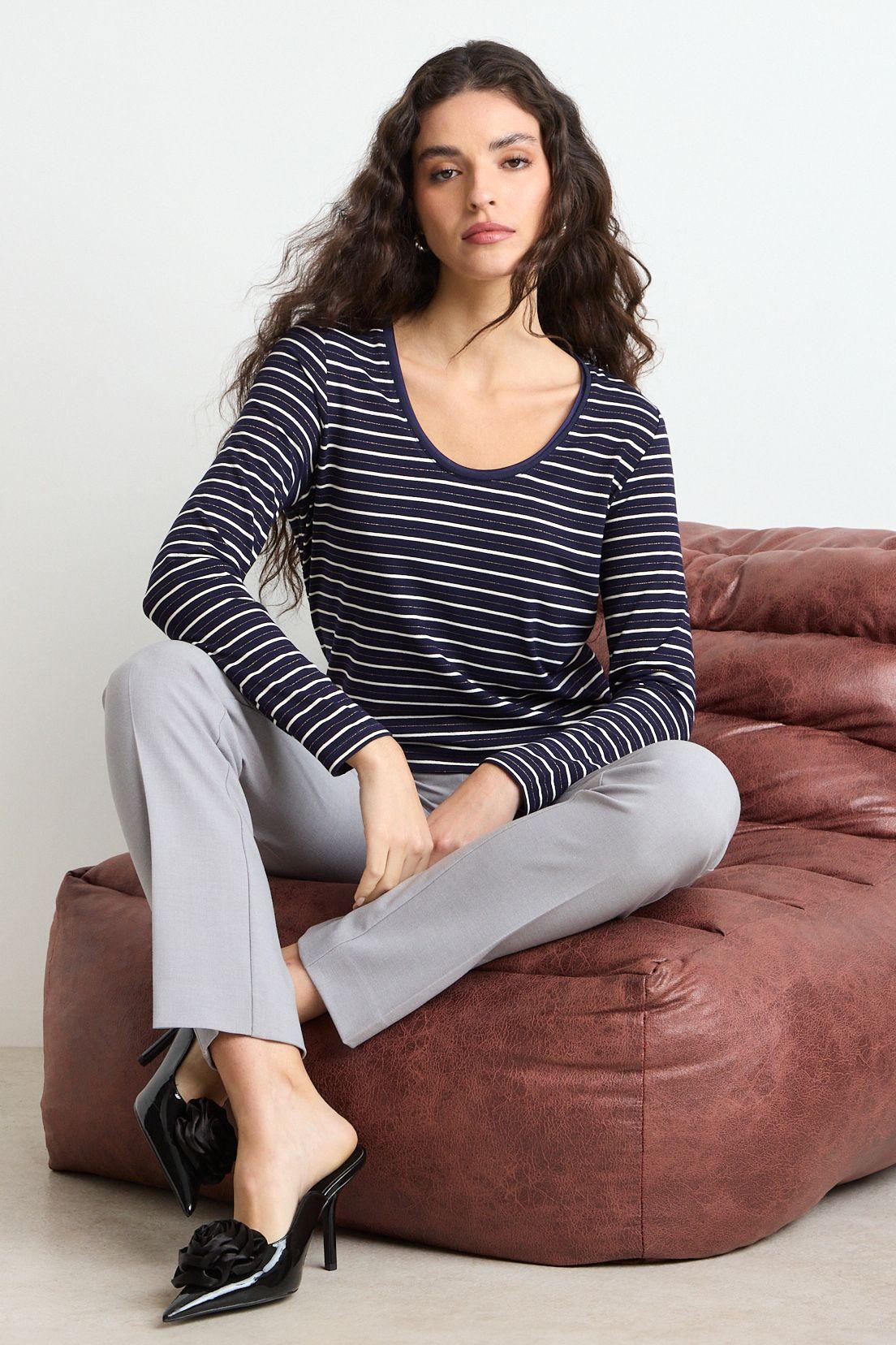 Polera Manga Larga Azul Ash 14307225001104-4