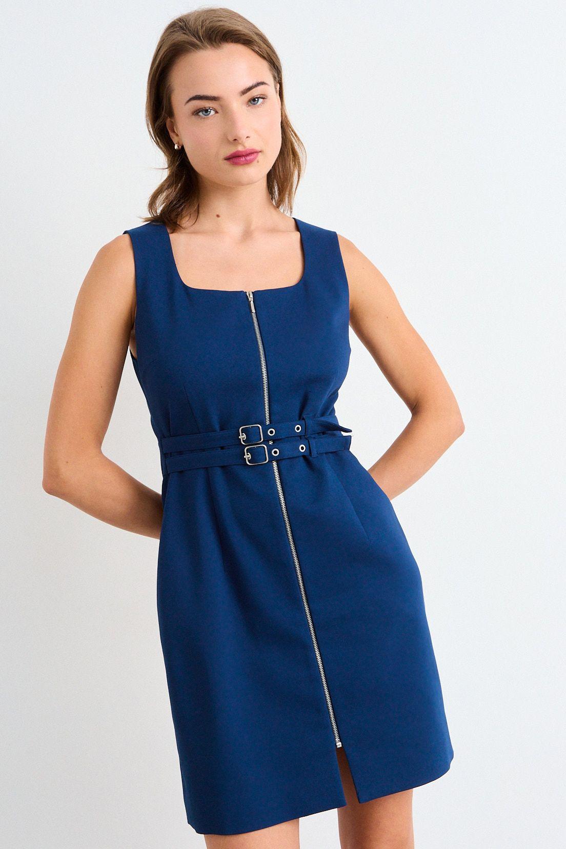 Vestido Tipo Jumper Sin Mangas Azul Ash 13007225050104-0