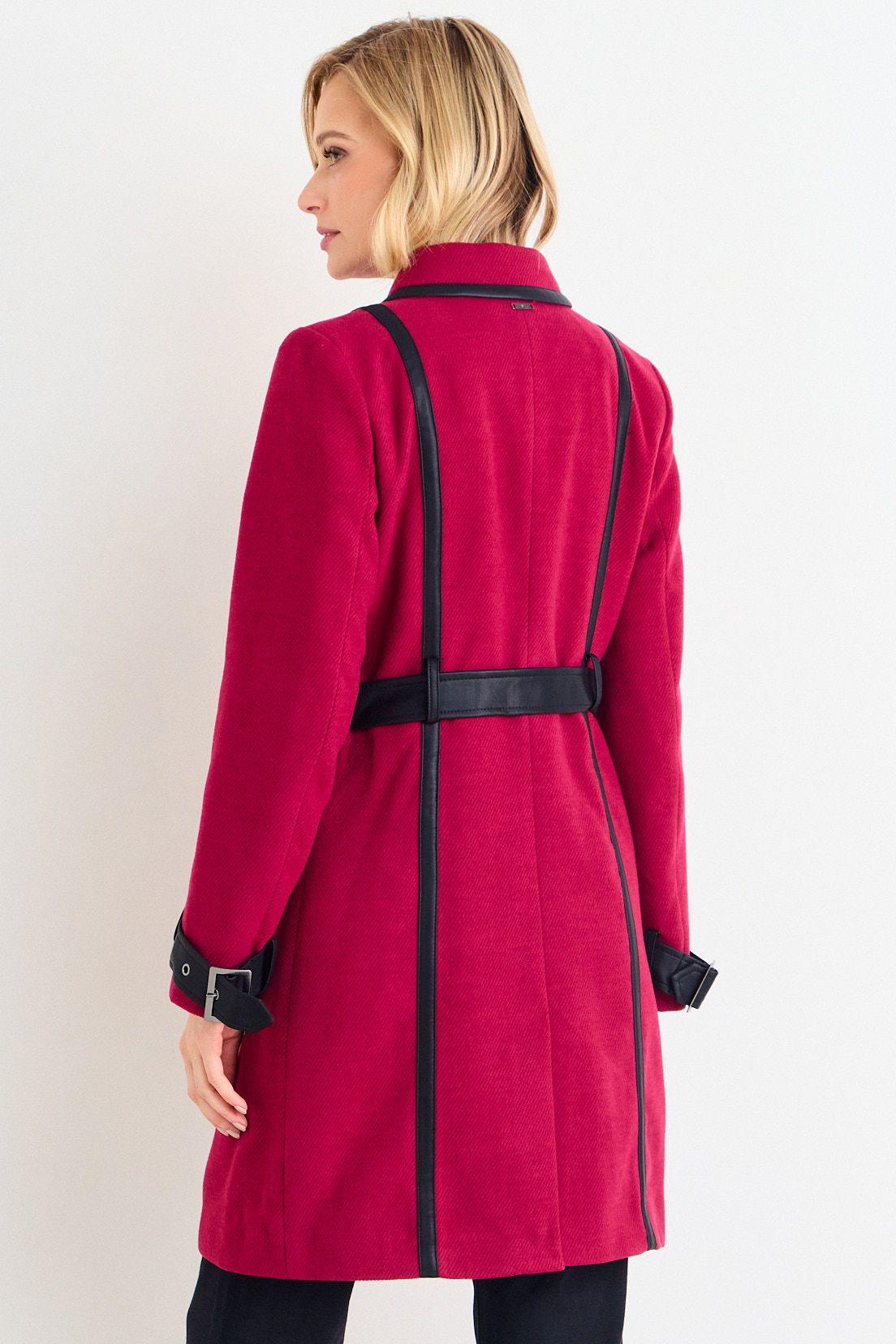 Chaqueton Liso Con Cinturon Rojo Ash 17007126001103-2