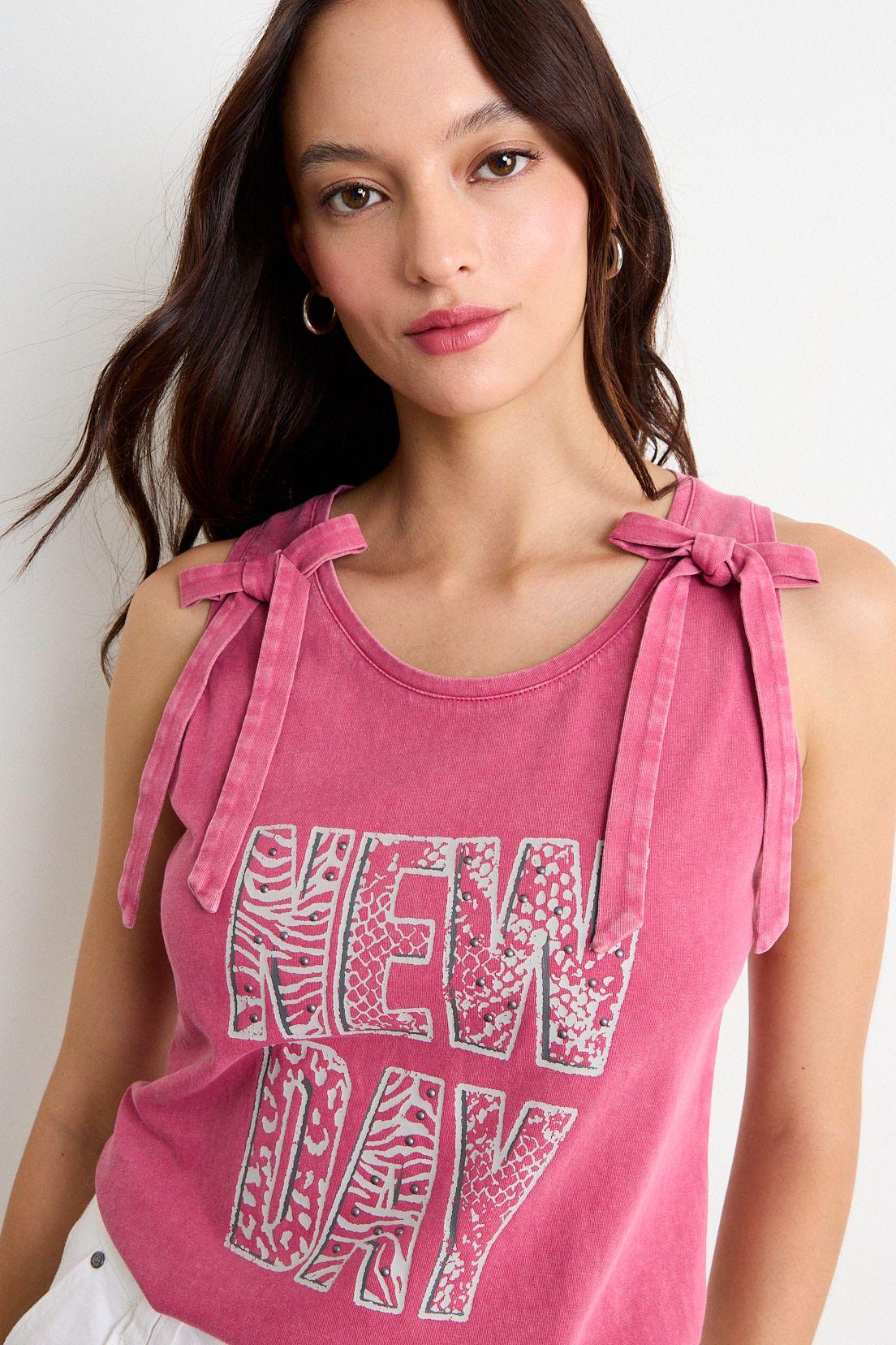 Polera Estampada Fucsia iO 14620126002116-0