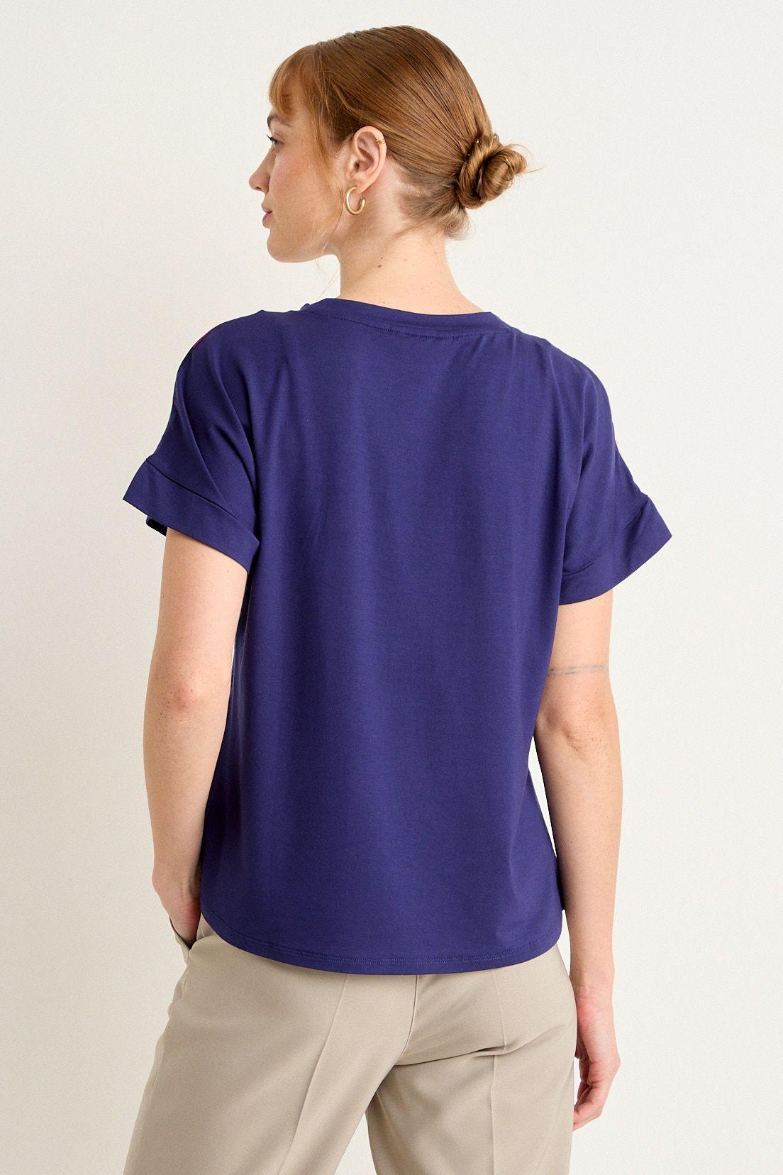 Polera Estampada Azul Ma Griffe 14602225054101-2