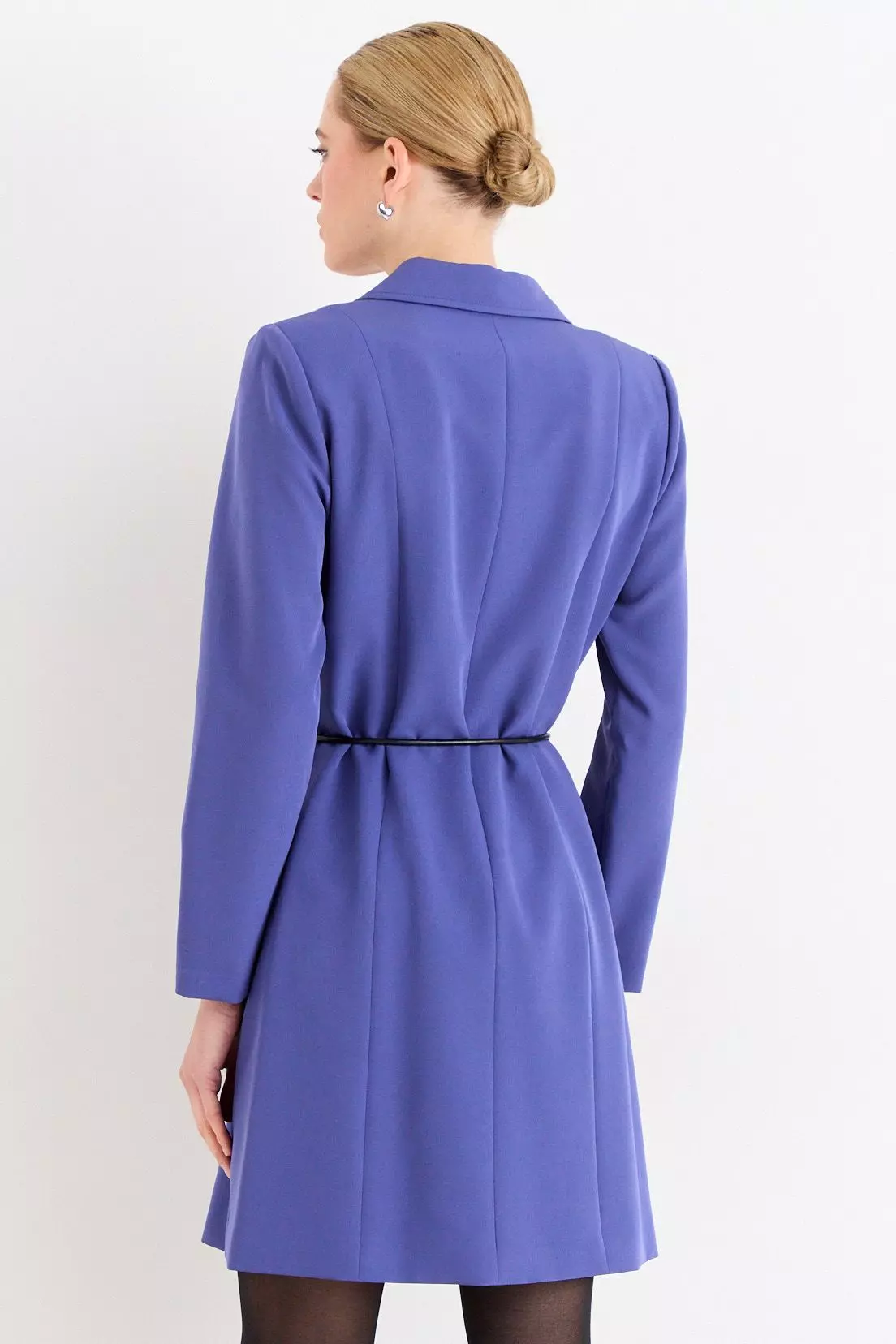 Vestido Liso Cruzado Azul Ash 13007125057134-2