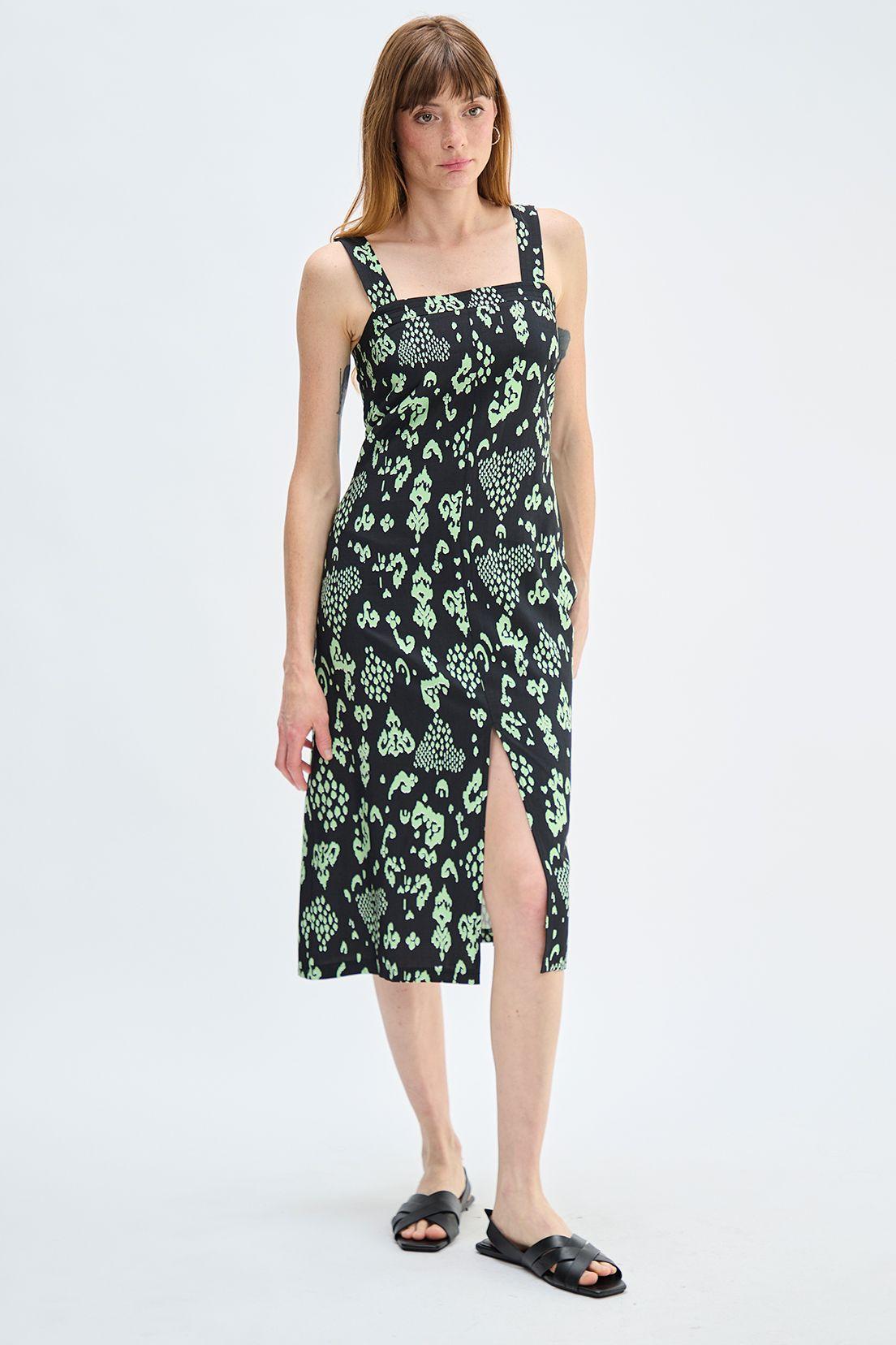 Vestido Largo Estampado Verde Ash 13507224053137-0