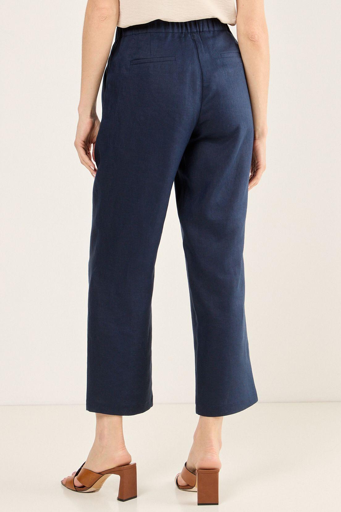 Pantalon De Lino Recto Azul Ma Griffe 11002225060104-3
