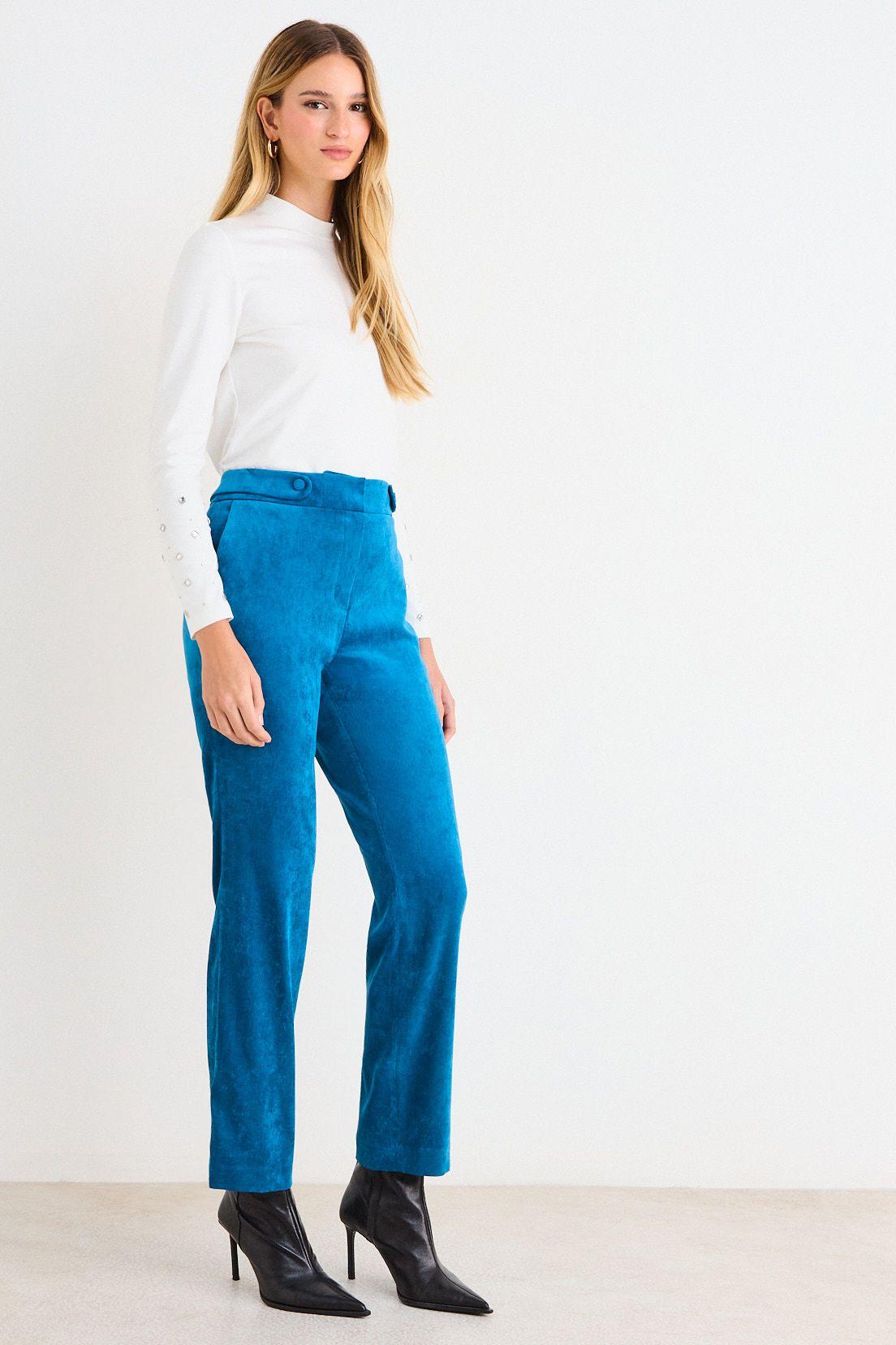 Pantalon Liso Recto Celeste Ash 11007226001127-4