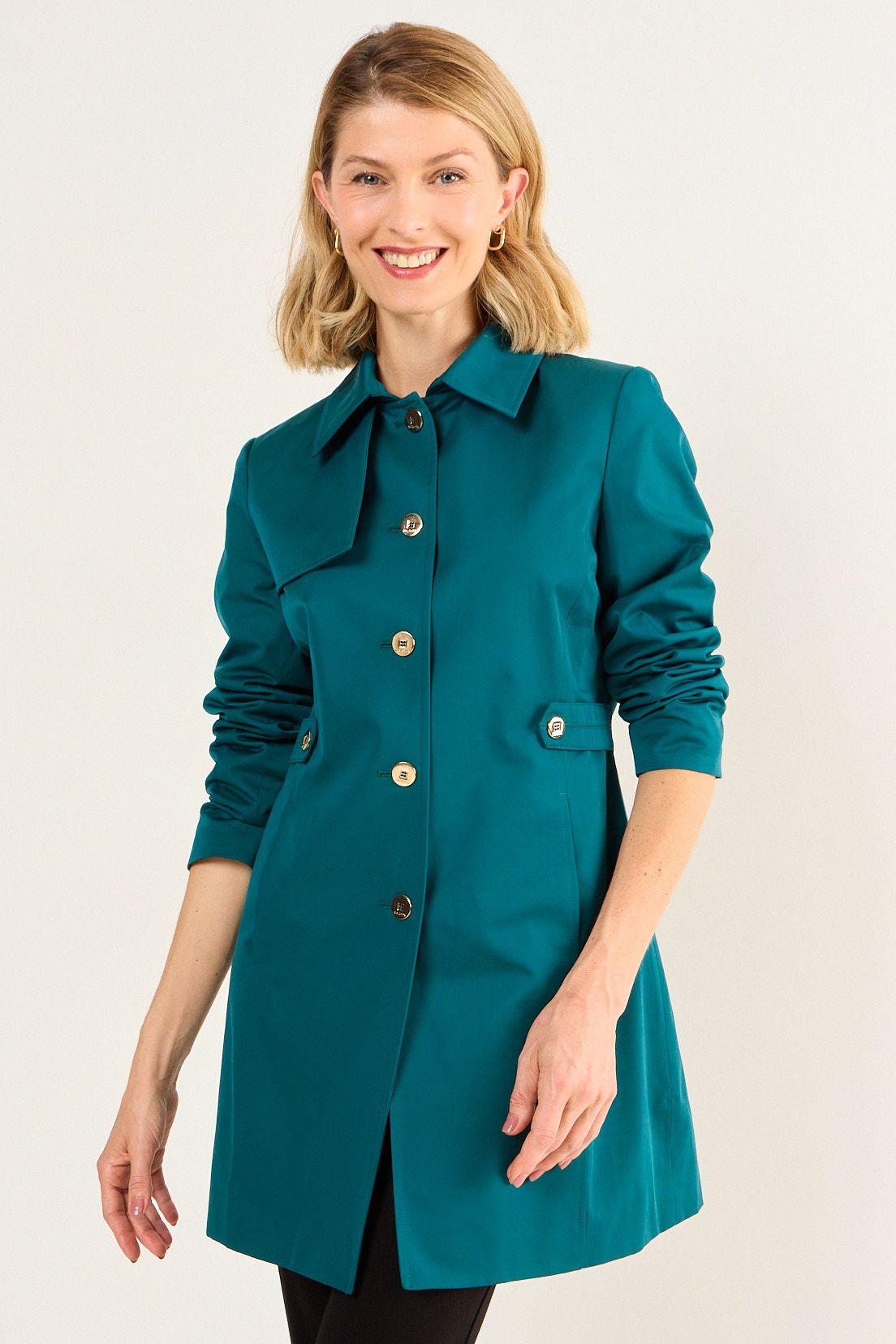 Trench Formal Turquesa Oscuro Ma Griffe 17402126051107-0