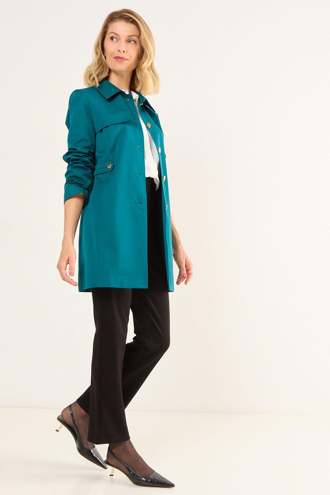 Trench Formal Turquesa Oscuro Ma Griffe 17402126051107-3