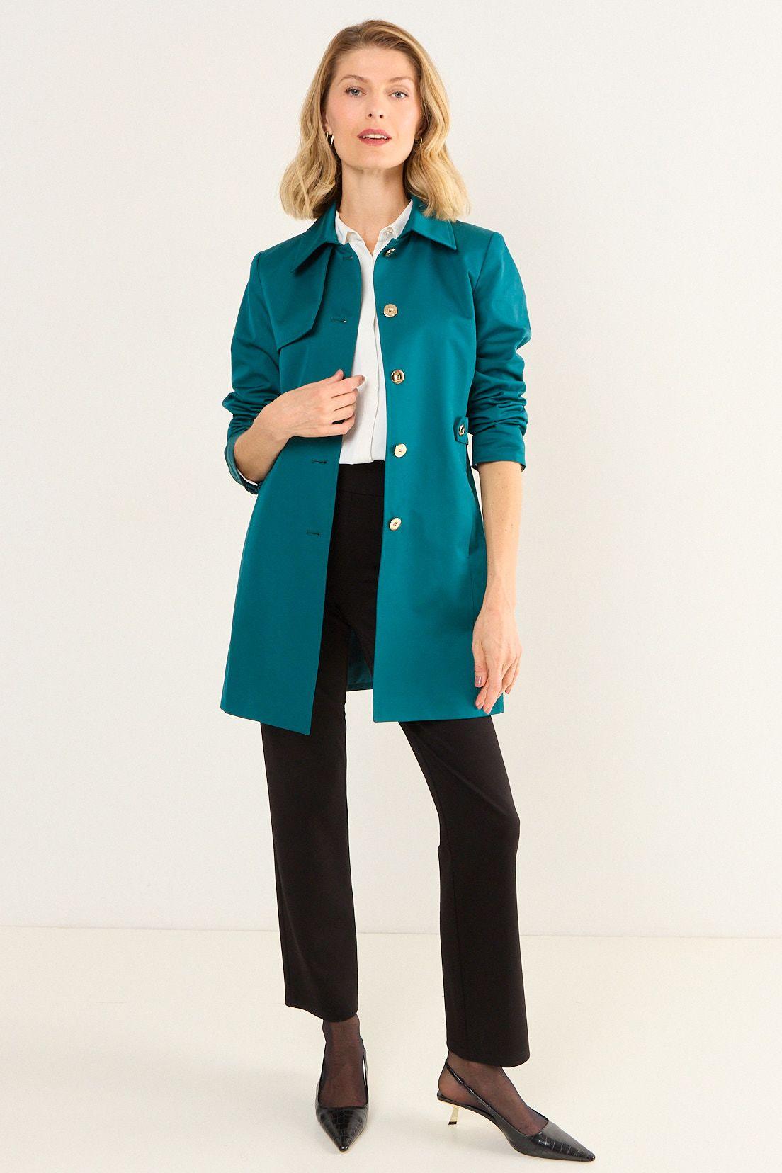 Trench Formal Turquesa Oscuro Ma Griffe 17402126051107-4