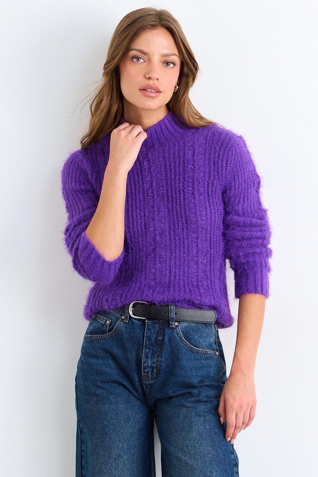 Sweater Liso Morado iO 18120126014121-0